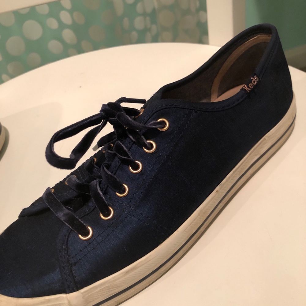 Keds Navy satin sneaker